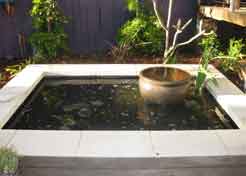 Modern Snadstone Water Feature Pond - Eastern Suburbs
