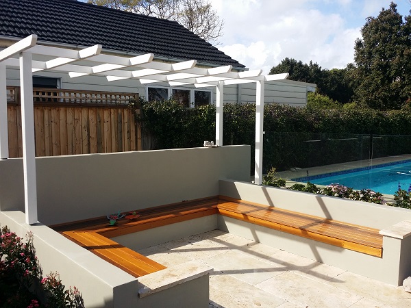 garden arbour sydney northern beaches seating area timber